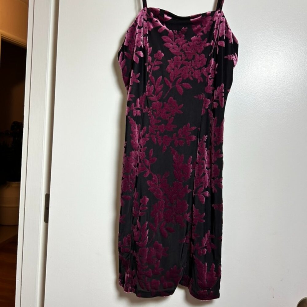 forever 21 black and purple floral dress